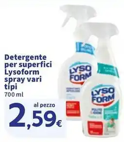 Sigma Detergente per superfici Lysoform spray offerta