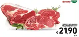 Spazio Conad Bistecca di bovino adulto senza osso offerta