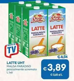 MD Discount LATTE UHT MALGA PARADISO parzialmente scremato offerta