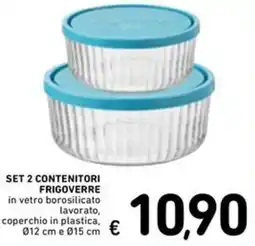 Spazio Conad Set 2 contenitori frigoverre in vetro borosilicato lavorato, coperchio in plastica offerta