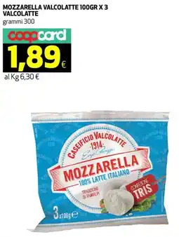 Coop Mozzarella valcolatte VALCOLATTE offerta
