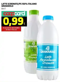 Coop Latte scremato/ps 100% italiano GRANAROLO offerta