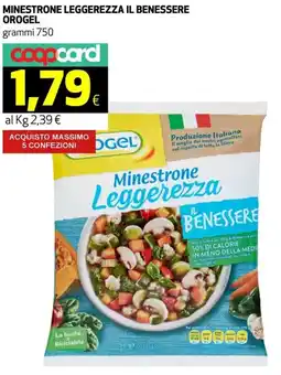 Coop Minestrone leggerezza il benessere OROGEL offerta