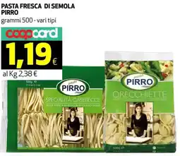 Coop Pasta fresca di semola PIRRO offerta