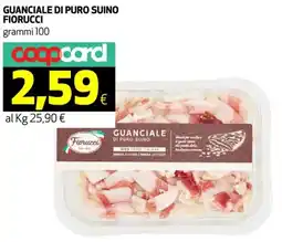 Coop Guanciale di puro suino FIORUCCI offerta