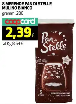 Coop 8 merende pan di stelle MULINO BIANCO offerta