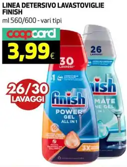Coop Linea detersivo lavastoviglie FINISH offerta