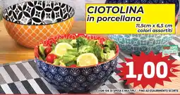Coop Ciotolina in porcellana offerta