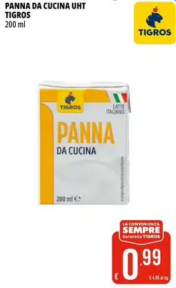Tigros Panna da cucina UHT TIGROS offerta
