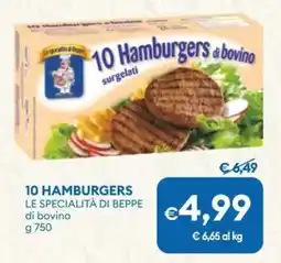 MD Discount 10 hamburgers LE SPECIALITÀ DI BEPPE offerta