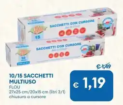 MD Discount 10/15 sacchetti multiuso FLOU offerta