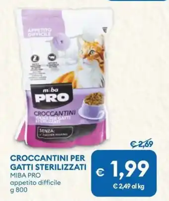 MD Discount Croccantini per gatti sterilizzati MIBA PRO offerta