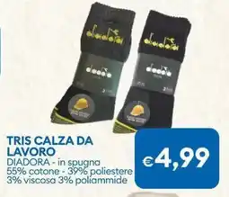 MD Discount Tris calza da lavoro DIADORA offerta