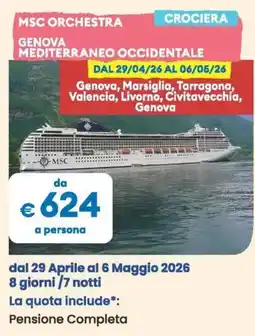 MD Discount MSC orchestra genova mediterraneo occidentale offerta