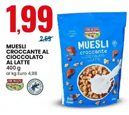 Eurospin Tre mulini muesli croccante al cioccolato al latte offerta