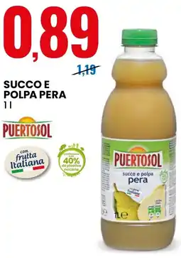 Eurospin Puertosol succo e polpa pera offerta