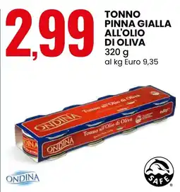 Eurospin Ondina tonno pinna gialla all'olio di oliva offerta