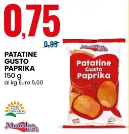 Eurospin Mambo kids patatine gusto paprika offerta