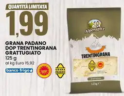Eurospin Grana padano dop trentingrana grattugiato Alpenspitz offerta