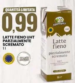 Eurospin Latte fieno uht parzialmente scremato Alpenspitz offerta