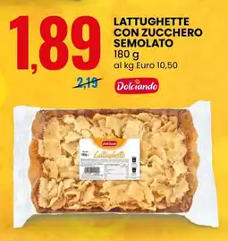 Eurospin Lattughette con zucchero semolato Dolciando offerta