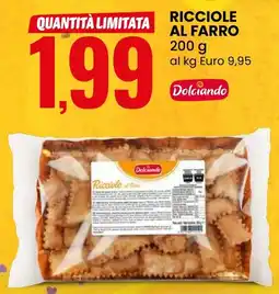 Eurospin Ricciole al farro Dolciando offerta