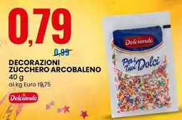 Eurospin Decorazioni zucchero arcobaleno Dolciando offerta