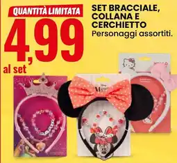 Eurospin Set bracciale, collana e cerchietto offerta