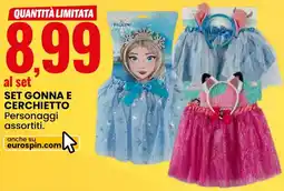 Eurospin Set gonna e cerchietto offerta