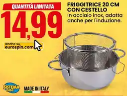 Eurospin Friggitrice 20 cm con cestello SISTEMA casa offerta