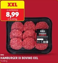 ALDI BBQ Hamburger di bovino XXL offerta