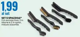 Eurospin Set 6 spazzole offerta