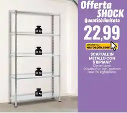 Eurospin Scaffale in metallo con 5 ripiani offerta