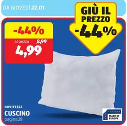ALDI Novitesse cuscino offerta