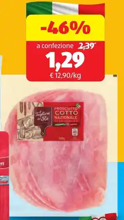 ALDI Il tagliere del re prosciutto cotto nazionale offerta