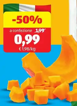 ALDI Regione che vai zucca a cubetti offerta