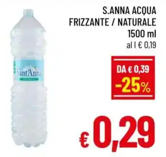 S.anna acqua frizzante / naturale