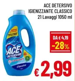 A&O Ace detersivo igienizzante classico offerta