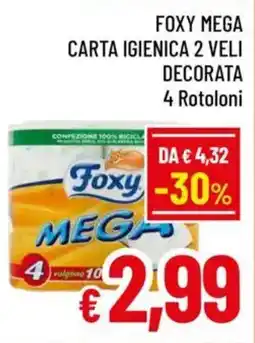 A&O Foxy mega carta igienica 2 veli decorata offerta