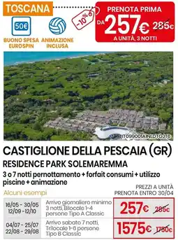 Eurospin Residence park solemaremma offerta