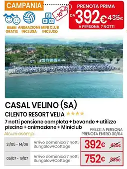 Eurospin Cilento resort velia offerta