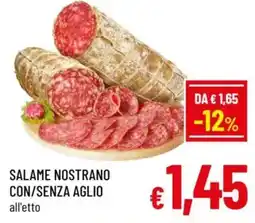A&O Salame nostrano con/senza aglio offerta