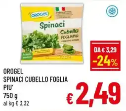 A&O Orogel spinaci cubello foglia piu' offerta