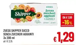 A&O Zuegg skipper succo senza zuccheri aggiunti offerta