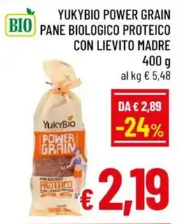 A&O Yukybio power grain pane biologico proteico con lievito madre offerta