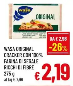 A&O Wasa original cracker con 100% farina di segale ricchi di fibre offerta