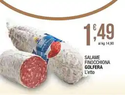 Sidis Salame finocchiona GOLFERA offerta