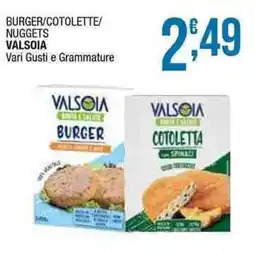 Sidis Burger/cotolette/ nuggets VALSOIA offerta