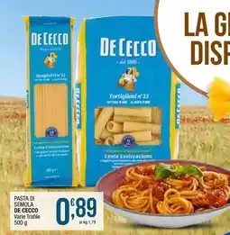 Sidis Pasta di semola DE CECCO offerta
