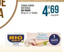 Sidis Tonno super naturale RIO MARE offerta
